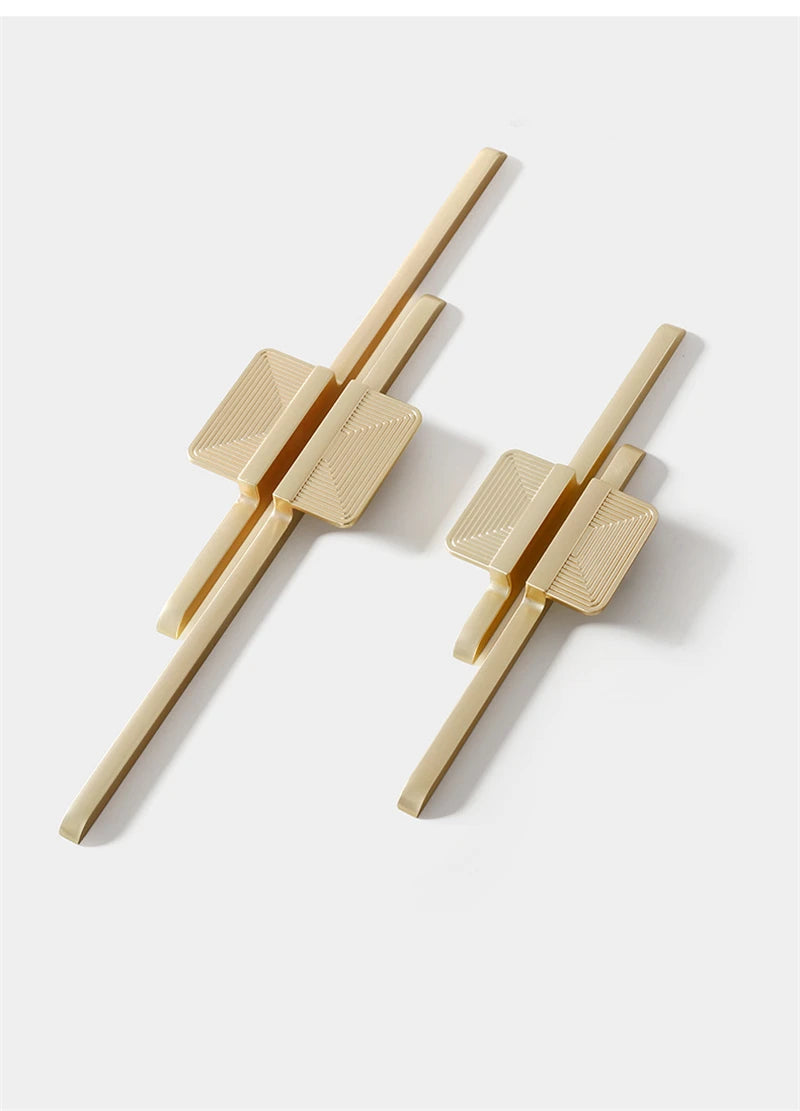Design brushed gold furniture handle