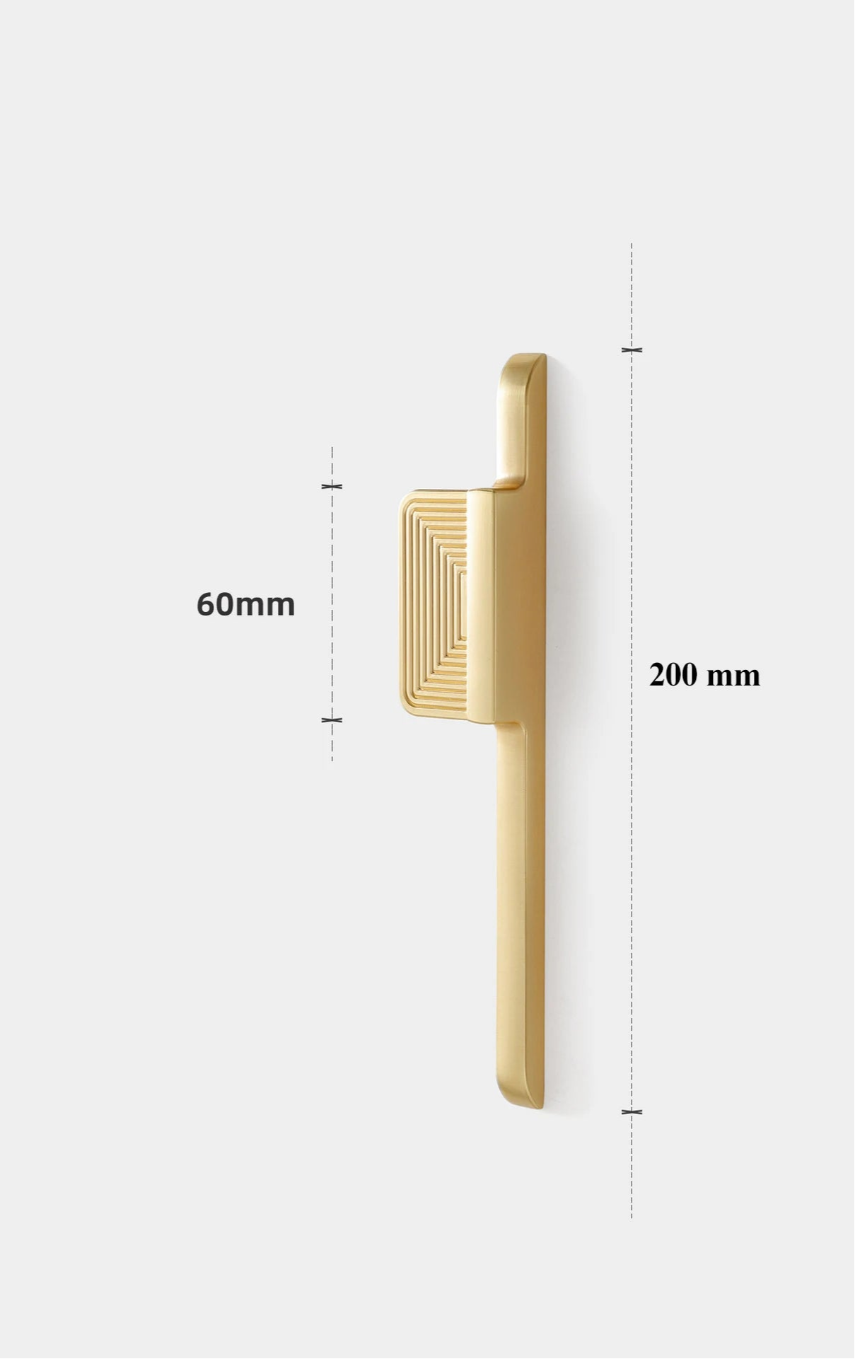 Design brushed gold furniture handle