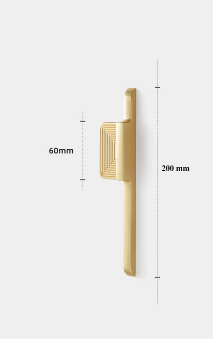Design brushed gold furniture handle