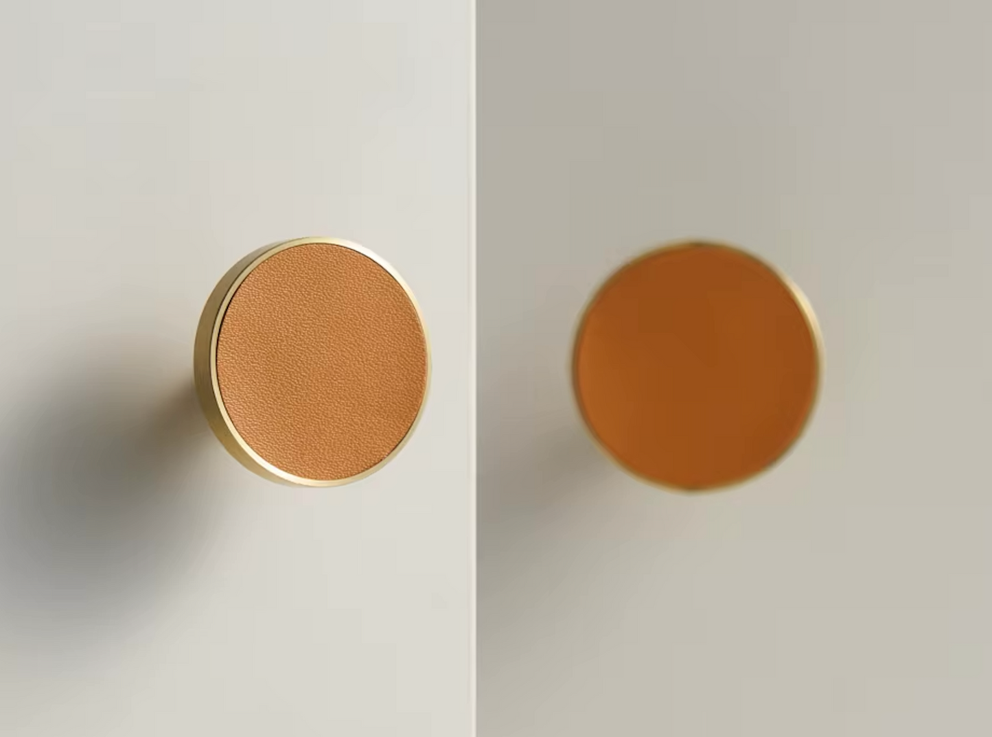 Poignée de meuble Laiton & Orange Foncé