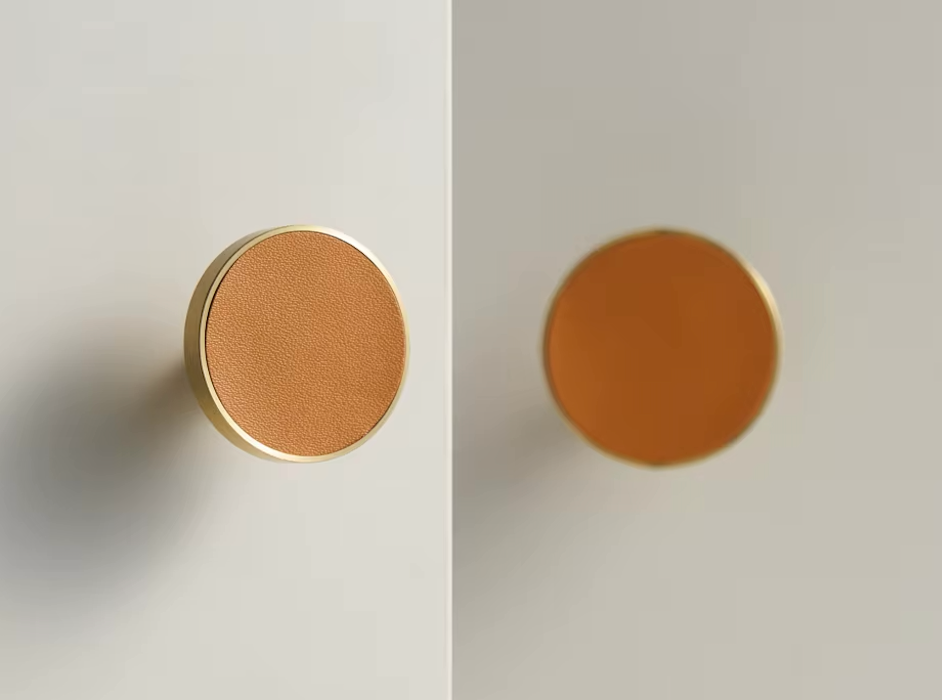 Poignée de meuble Laiton & Orange Foncé