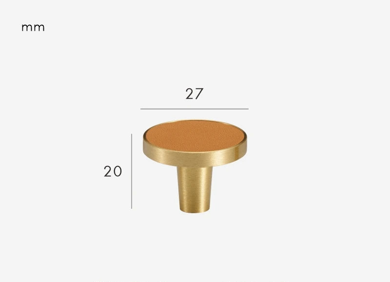 Poignée de meuble Laiton & Orange Foncé