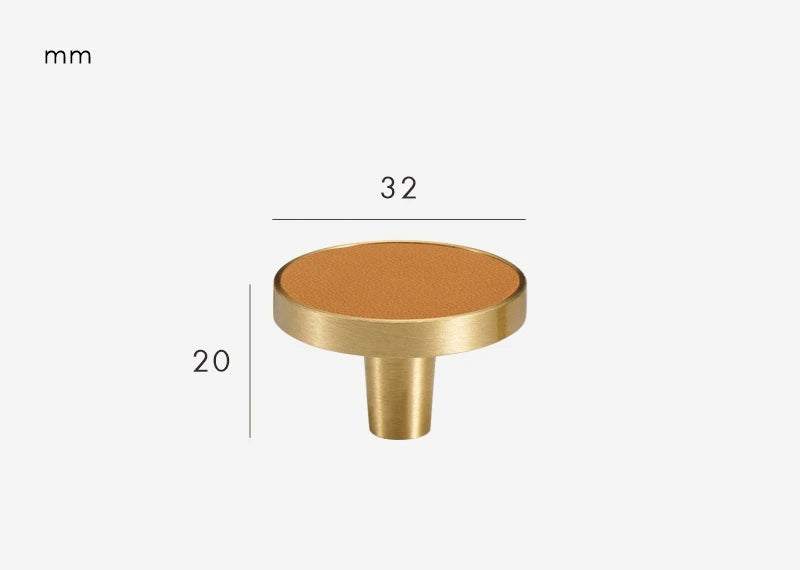 Poignée de meuble Laiton & Orange Foncé