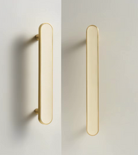 Brass and cream furniture handle