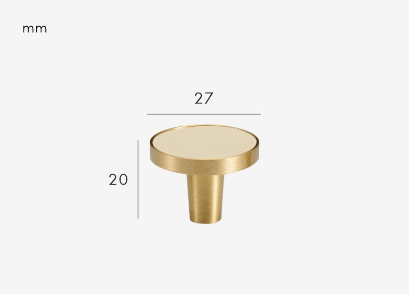 Poignée de meuble laiton et crème