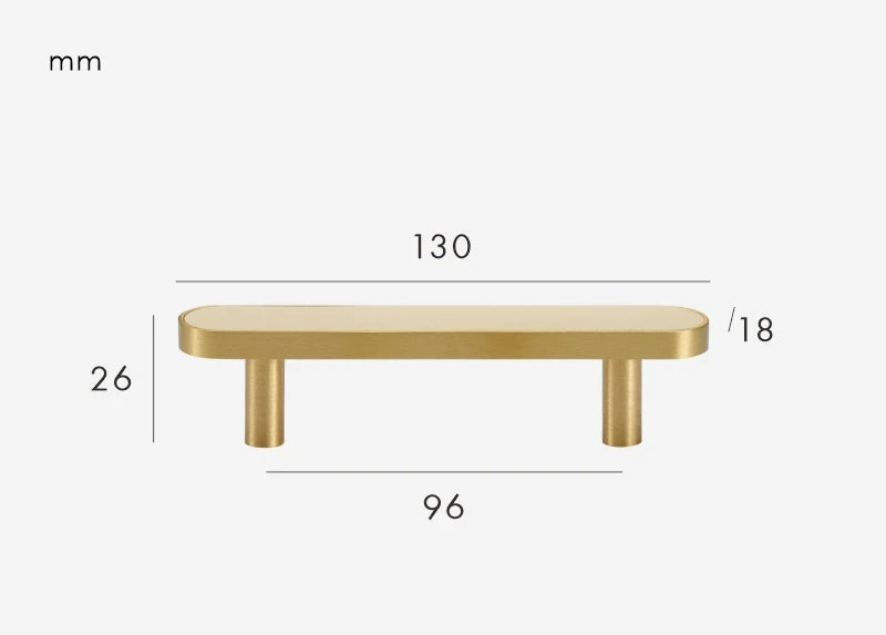 Brass and cream furniture handle