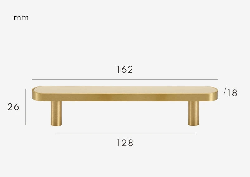 Poignée de meuble laiton et crème