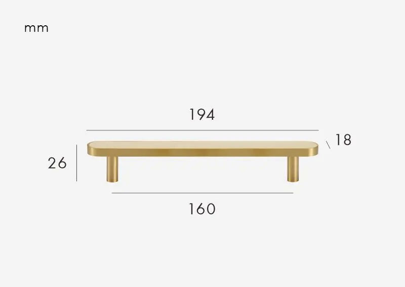 Brass and cream furniture handle