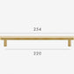 Brass and cream furniture handle