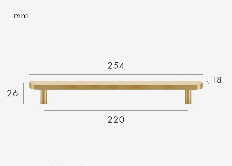 Poignée de meuble laiton et crème