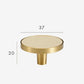 Brass and cream furniture handle
