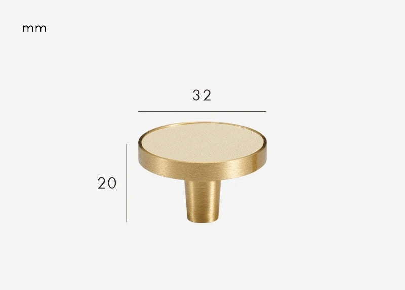 Poignée de meuble laiton et crème