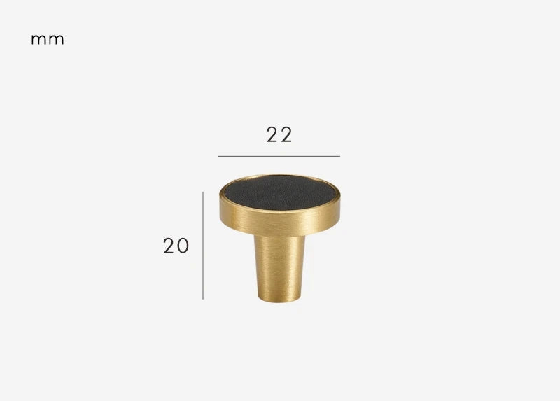 Brass and black furniture handle