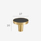 Brass and black furniture handle