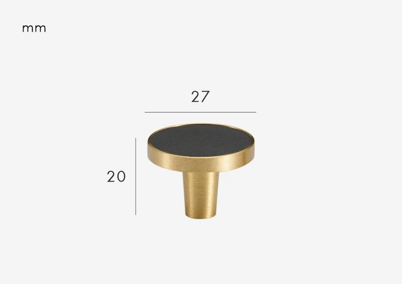 Brass and black furniture handle