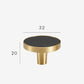 Brass and black furniture handle