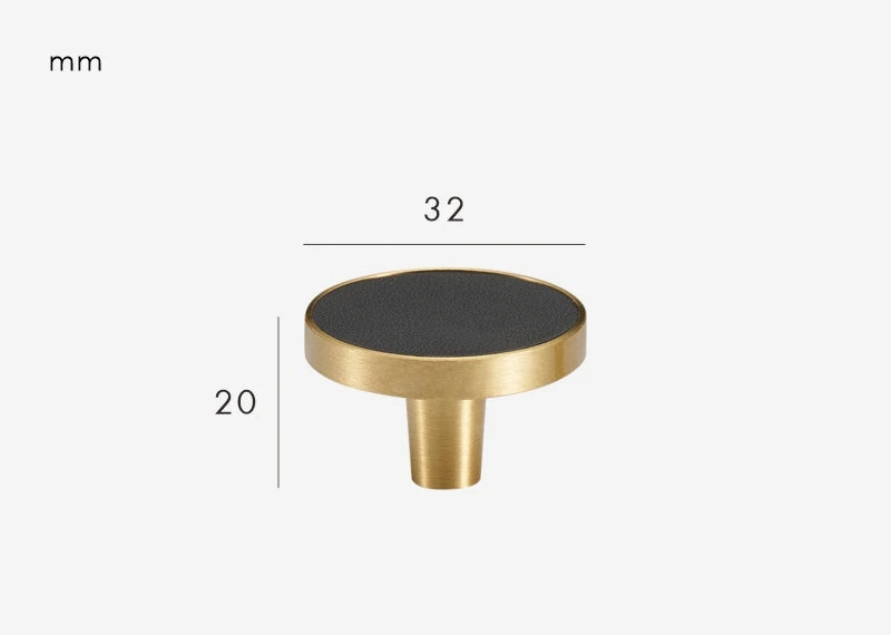 Brass and black furniture handle