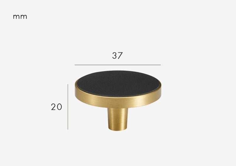 Brass and black furniture handle