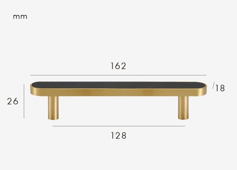 Poignée de meuble Laiton et Noir