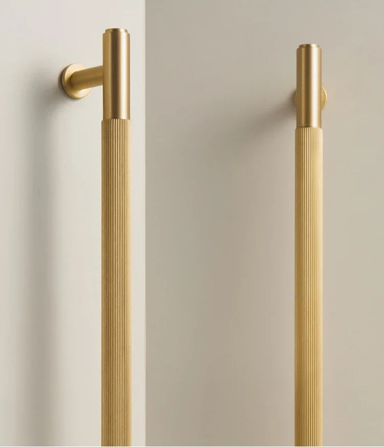 Brushed gold furniture handle