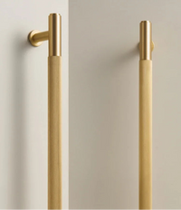 Brushed gold furniture handle