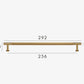 Brushed gold furniture handle