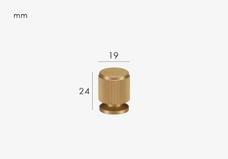 Brushed gold furniture handle