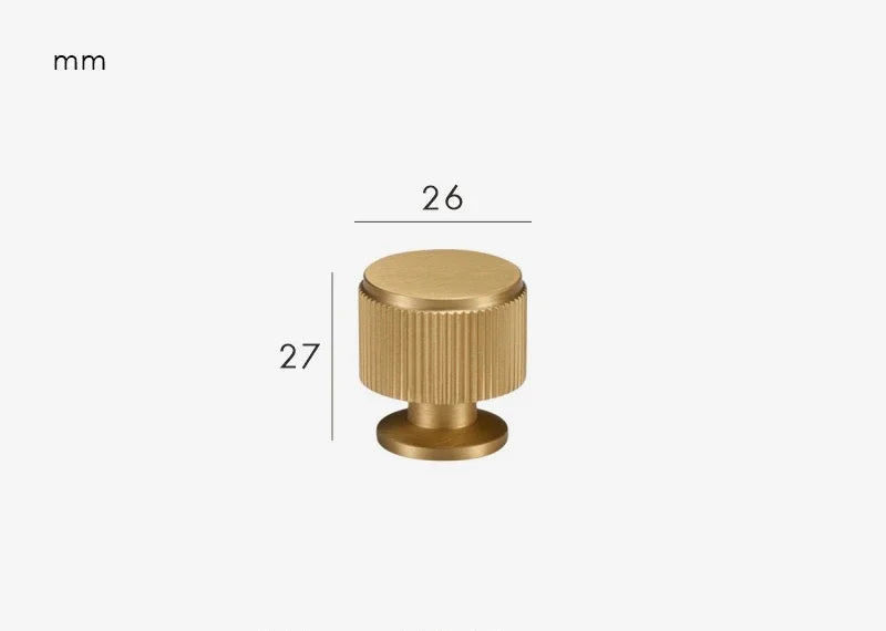 Brushed gold furniture handle