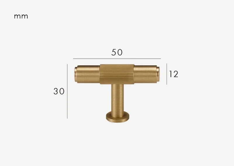 Brushed gold furniture handle