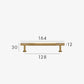 Brushed gold furniture handle