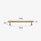 Brushed gold furniture handle