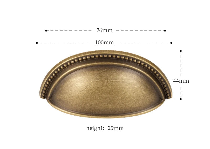 Poignée de meuble ancienne effet bronze