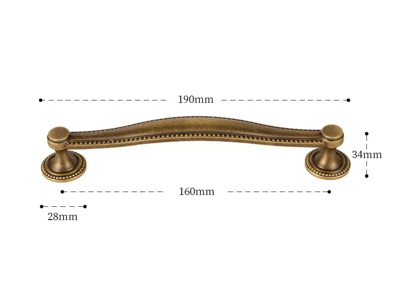 Poignée de meuble ancienne effet bronze