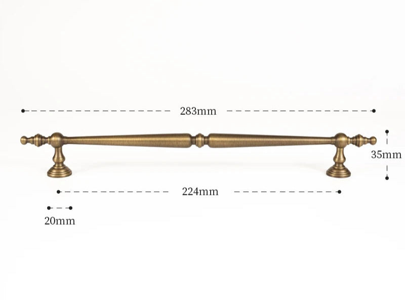 Poignée de meuble antique bronze brossé