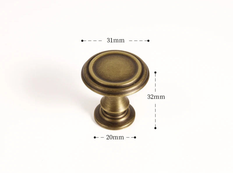 Poignée de meuble antique bronze brossé