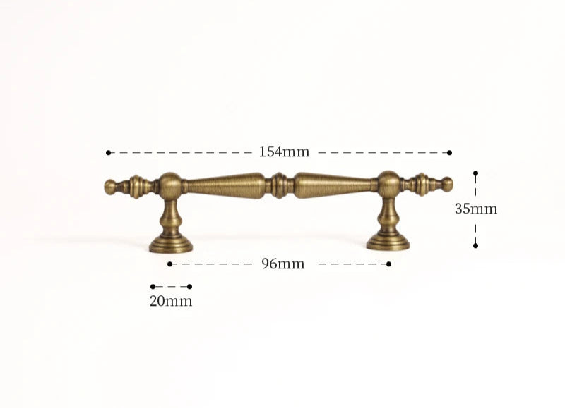 Poignée de meuble antique bronze brossé