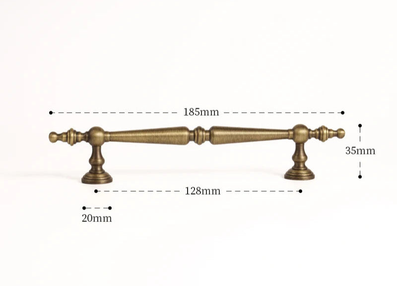 Poignée de meuble antique bronze brossé