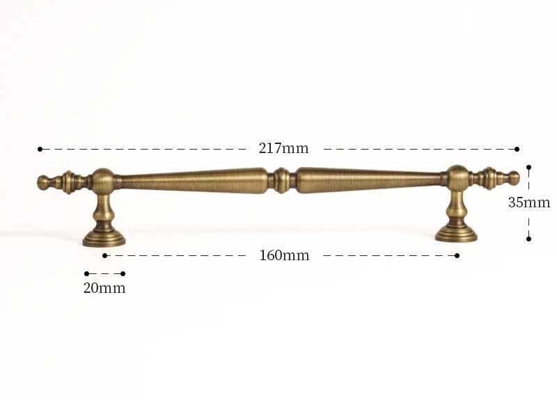 Poignée de meuble antique bronze brossé