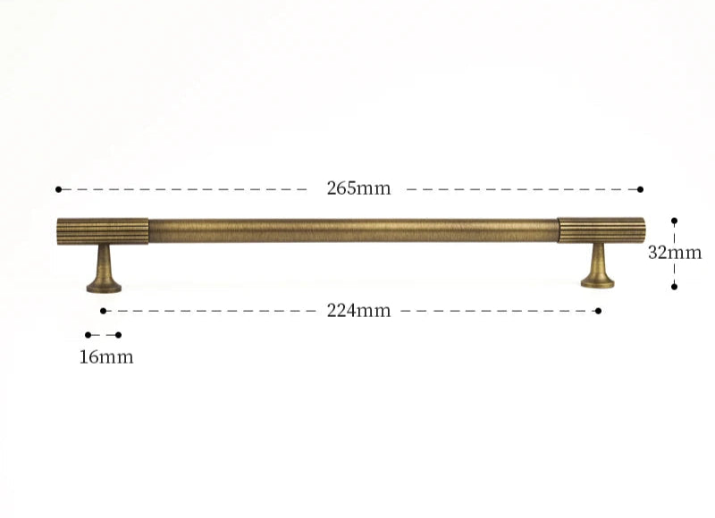 Poignée de meuble antique or brossé