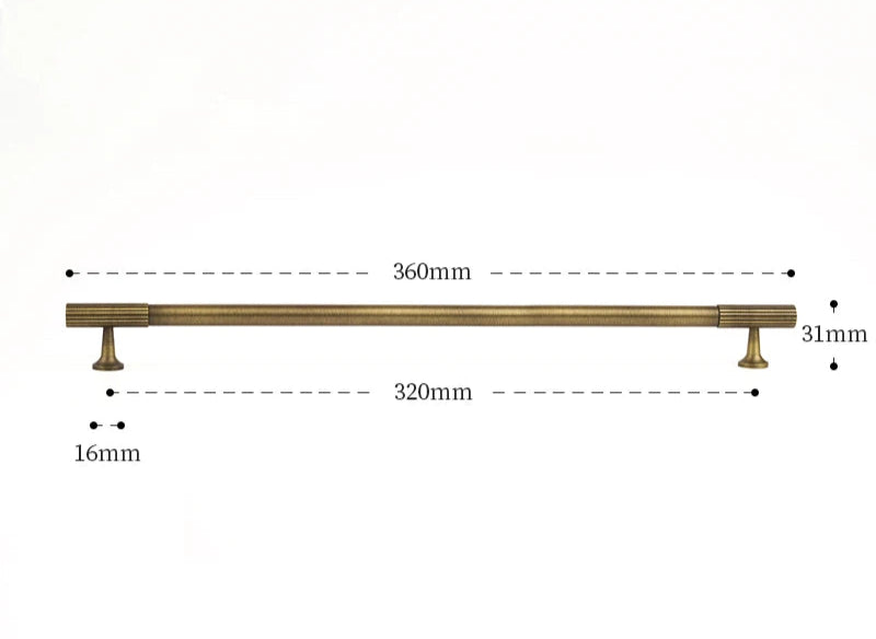 Poignée de meuble antique or brossé