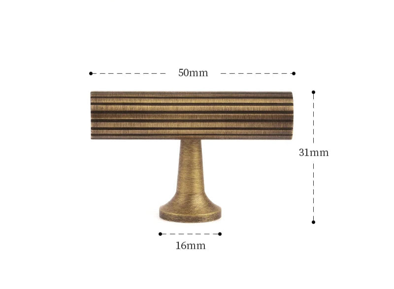 Poignée de meuble antique or brossé