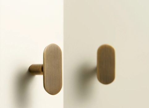 Poignée de meuble au design originale Bronze Brossé