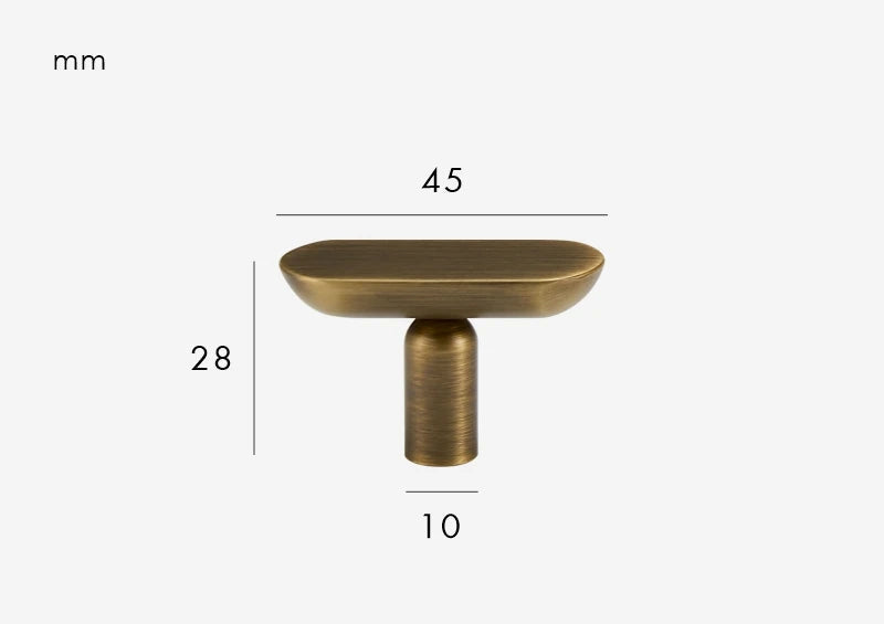 Poignée de meuble au design originale Bronze Brossé