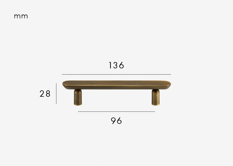 Poignée de meuble au design originale Bronze Brossé