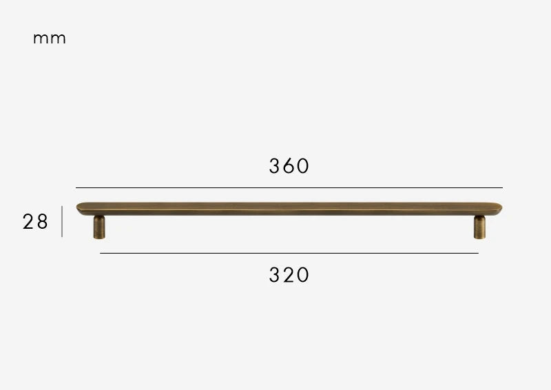 Poignée de meuble au design originale Bronze Brossé