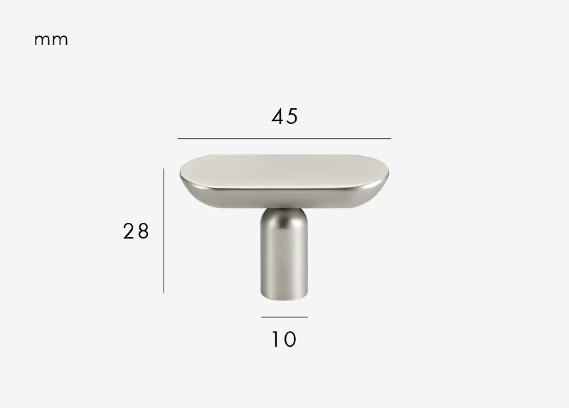 Poignée de meuble au design originale Gris inox