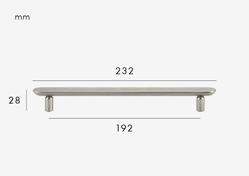 Poignée de meuble au design originale Gris inox