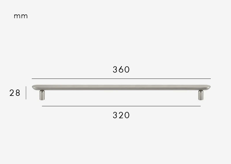 Poignée de meuble au design originale Gris inox