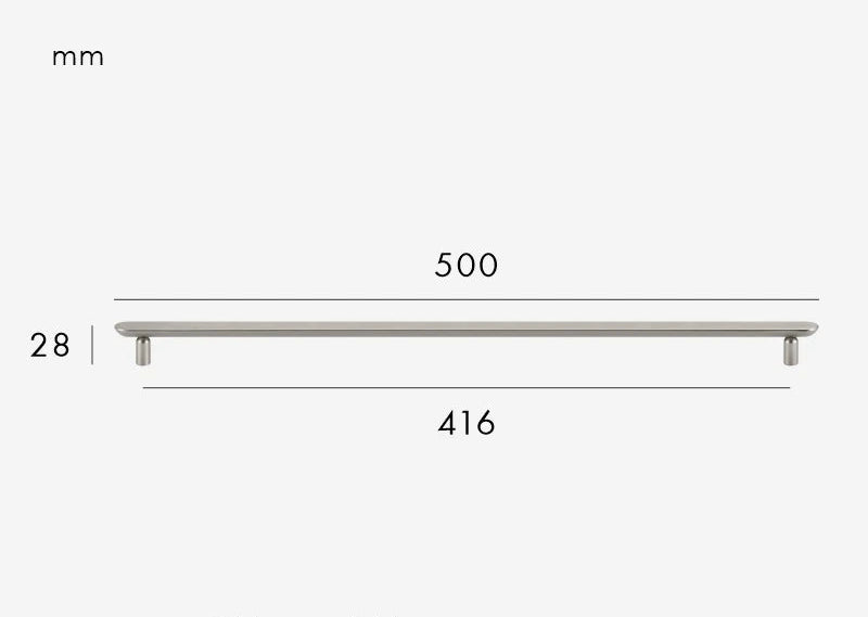 Poignée de meuble au design originale Gris inox