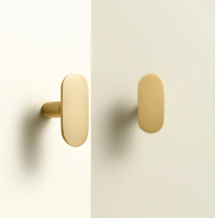 Poignée de meuble au design originale Or brossé